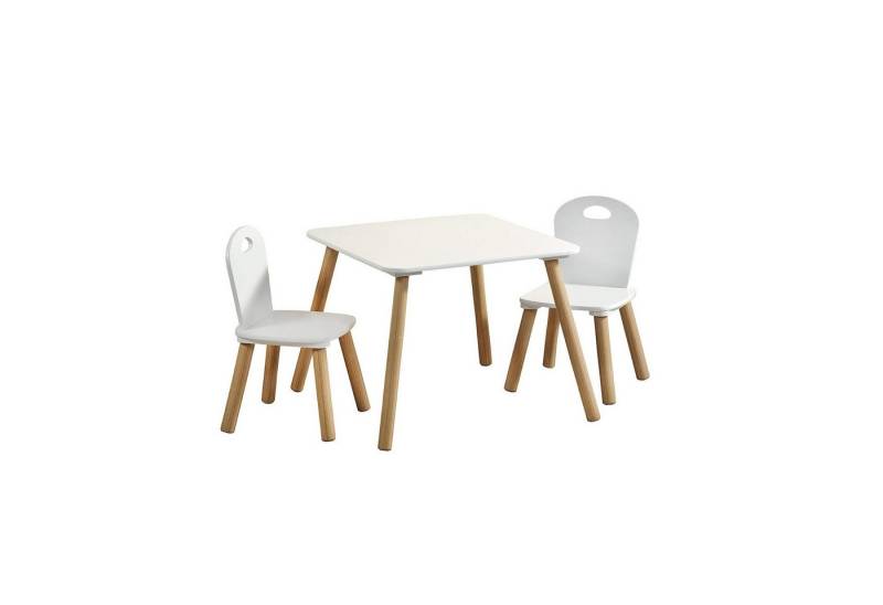 Kesper Kindertisch Kinderzimmer Set, inkl. 2 Stühle, Weiß, perfekt auch fürs, Wohnzimmer, langlebig und stilvoll von Kesper