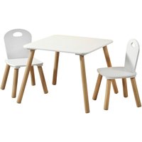 Kesper Kindertisch mit zwei Stühlen weiß Spanplatte von Kesper