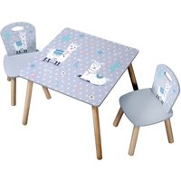 Kesper Kindertisch mit 2 Stühlen, weiß - 3er Set - Alpaka von Kesper