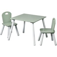 Kesper Kindertisch mit zwei Stühlen mint Spanplatte B/H/L: ca. 55x45x55 cm von Kesper