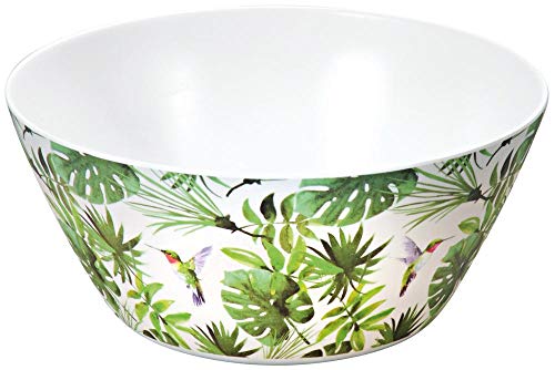 Kesper Obst-und Salatschüssel Tropical M, aus Melamin Kunststoff hergestellt, robust und spülmaschinengeeignet, Maße: 11 x 25 cm, 32628 von Kesper