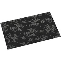 Kesper Platzset, Kunststoff, PVC, schwarz, Blumenmuster, 43 x 29 x 0,1 cm von Kesper