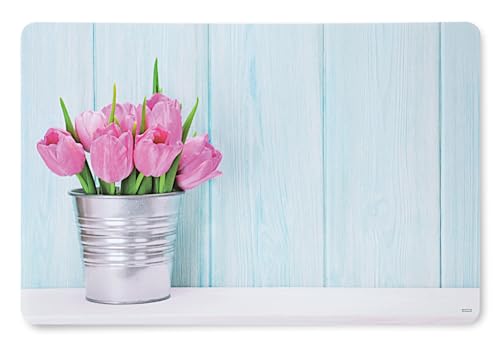 Kesper Platzset, Tischset TULPEN blau 43x28cm von Kesper