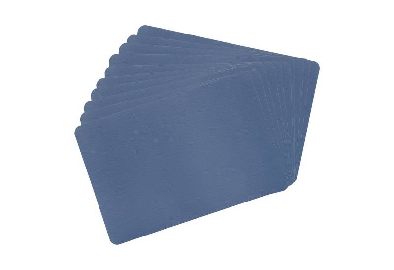 Kesper Platzset 10 Platzsets Kunstleder - Blau - 43 x 29 cm, (10-St), geräuschdämpfend von Kesper