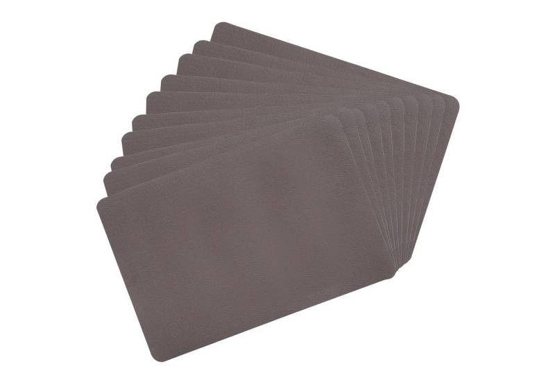 Kesper Platzset 10 Platzsets Kunstleder - Braun - 43 x 29 cm, (10-St), geräuschdämpfend von Kesper