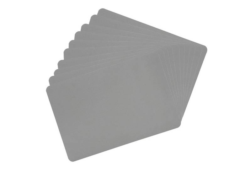 Kesper Platzset 10 Platzsets Kunstleder - Grau - 43 x 29 cm, (10-St), geräuschdämpfend von Kesper