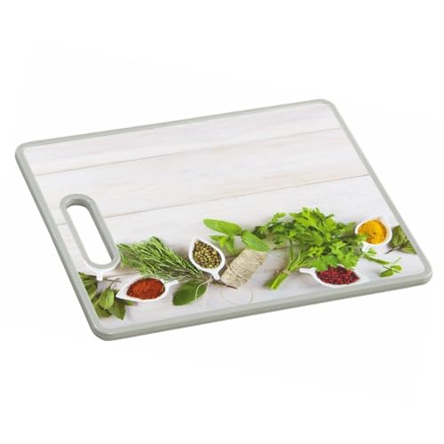 Kesper Schneide- und Servierbrett Herbs + Spices 38 x 30 x 1,2 cm, Kunststoff Küchenbrett mit Griff 30831 Kesper Schneide- und Servierbrett Herbs + Spices 38 x 30 x 1,2 cm, Kunststoff Küchenbrett mit Griff 30831 von Kesper