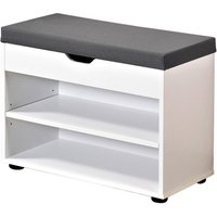 Kesper Schuhschrank mit Sitzkissen weiß Spanplatte B/H/L: ca. 30x45x60 cm von Kesper