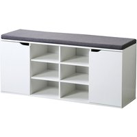 Kesper Schuhschrank mit Sitzkissen weiß Spanplatte B/H/T: ca. 103x48x30,5 cm von Kesper