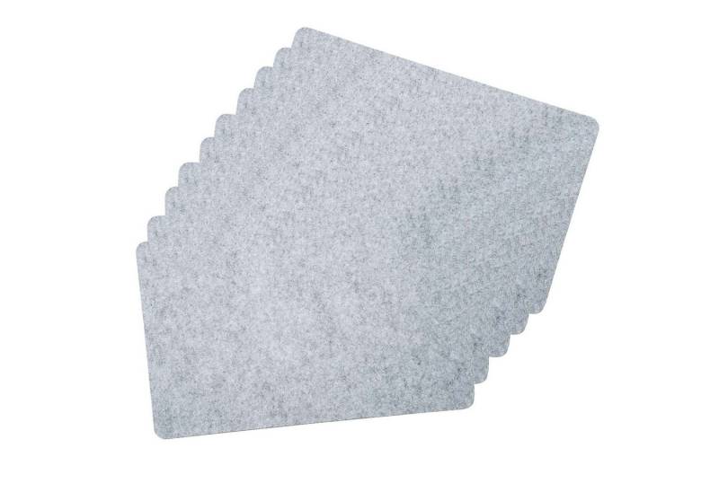 Kesper Platzset 10 Platzsets Filz-Optik, hellgrau - 45 x 30 cm, (10-St), geräuschdämpfend von Kesper