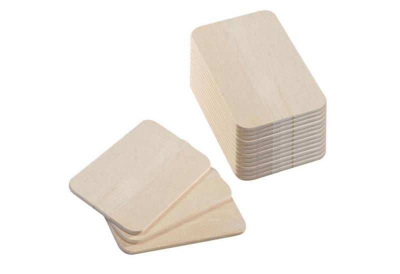 Kesper Frühstücksbrett 15 Stück Frühstücksbrettchen, Birkenholz - 23 x 15cm, Holz, (15-St), zum Brandmalen oder für eine Laser Gravur geeignet von Kesper