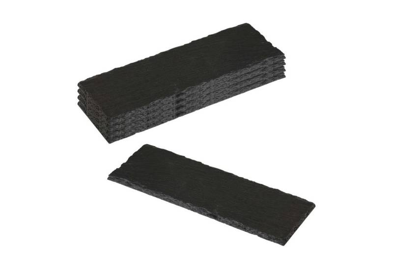 Kesper Servierbrett 5 Stück Buffetplatte aus Schiefer - 30 x 10 cm, Schiefer, (5-St), naturbelassener Rand von Kesper