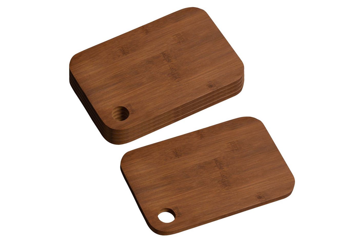 Kesper Frühstücksbrett 5 Stück Schneidebrett, Bambus dunkel - 23 x 15cm, Holz, (5-St), mit komfortablen Griffloch Kesper Frühstücksbrett 5 Stück Schneidebrett, Bambus dunkel - 23 x 15cm, Holz, (5-St), mit komfortablen Griffloch von Kesper