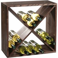 Kesper - Weinregal, stylische dunkelbraune Box für 24 Flaschen von Kesper