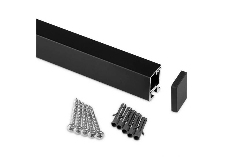 Kesseböhmer Küchenrückwand Linero Style Relingsystem für die Küche - versch. Elemente, (1-tlg), Küchenreling in schwarz Länge 1800 von Kesseböhmer