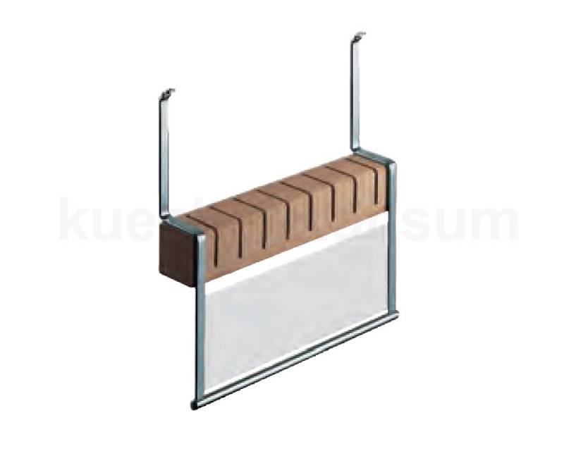 Kesseböhmer Messerblock Linero 2000 Messerhalter Holz Edelstahl Optik 380 x 80 x 370 mm von Kesseböhmer