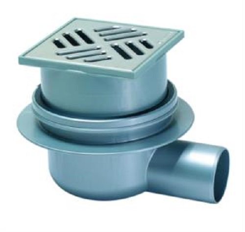 KESSEL-Badablauf Classic Auslauf DN50 seitl., Rost 100x100 # 40150.20 von Kessel