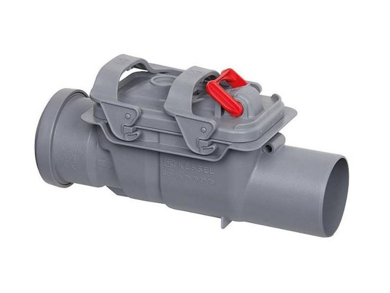 Kessel Siphon 73070 Doppel-Rückstauverschluss Rückstauklappe Staufix DN70 KS-grau von Kessel
