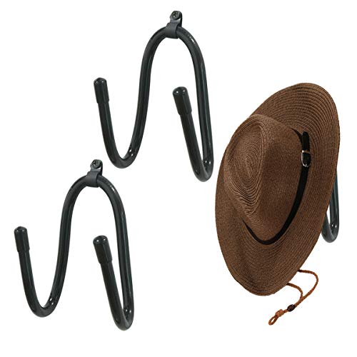 Kesywale 2 Stück Cowboyhut-Halter für die Wand, verstellbare Cowboyhüte, Wandhalterung, Baseballkappen-Organizer, Aufhänger (2) von Kesywale
