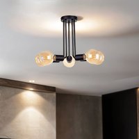 Deckenlampe Schwarz Retro E27 5-flammig dekorativ von Keter