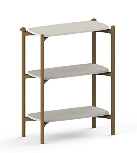 FOM by KETER 3 Tier BASE Modern Bookshelf Wall Mounting Shelving System Made with Sustainable Manufacturing â€“ Perfect for Home Décor, Office Storage and Organization, white von Keter