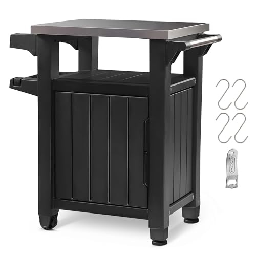KETER Unity Tragbarer Outdoor-Tisch mit Aufbewahrungsschrank und Edelstahlplatte KETER Unity Tragbarer Outdoor-Tisch mit Aufbewahrungsschrank und Edelstahlplatte von Keter