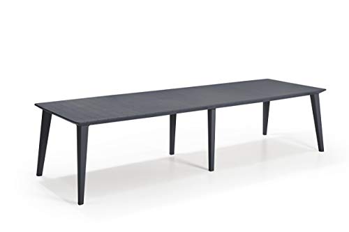 Keter 231183 313 x 98 cm "Allibert" Lima Esstisch, schwarz/graphit 102x79x32 cm von Keter