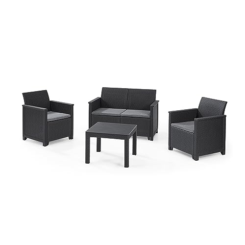 Keter 246148 - Garten-Set Emma, 4-Sitzer, Graphit von Keter