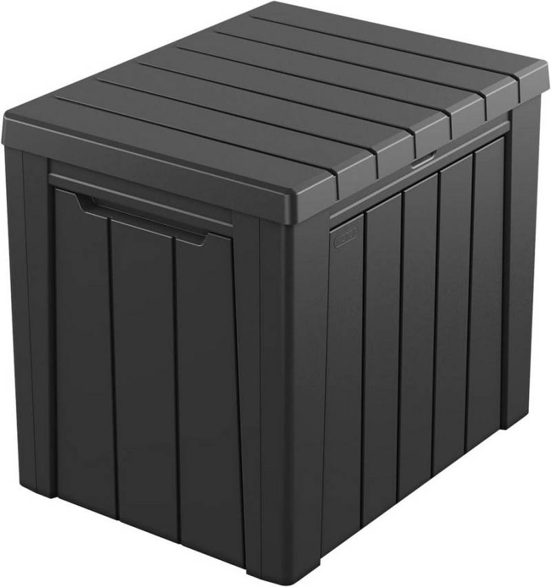 Keter Aufbewahrungsbox Kissenbox Gartenbox Urban Terrassenbox Auflagenbox Kissentruhe 113L, UV-beständiger Kunststoff in Holzoptik, mit Griffmulden von Keter
