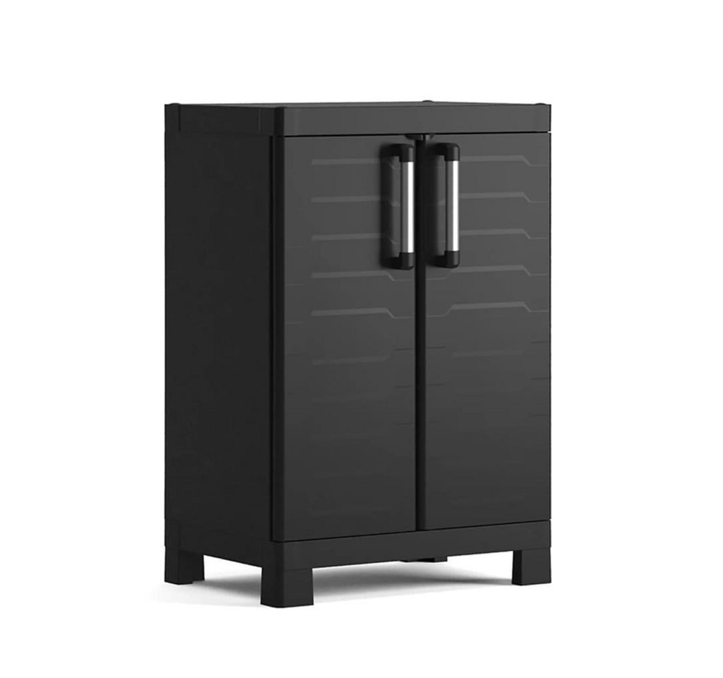 Keter Fächerschrank Lagerschrank Detroit Niedrig XL Schwarz (1-St) von Keter