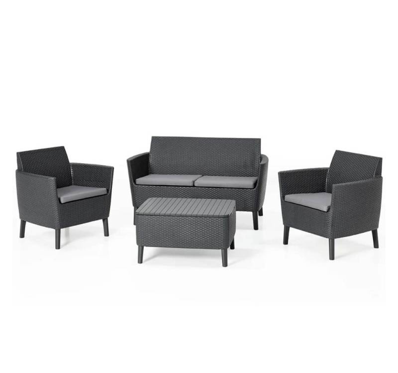 Keter Gartenlounge-Set 8-tlg. Garten-Sofagarnitur Salemo Graphitgrau 236629, (8-tlg) von Keter