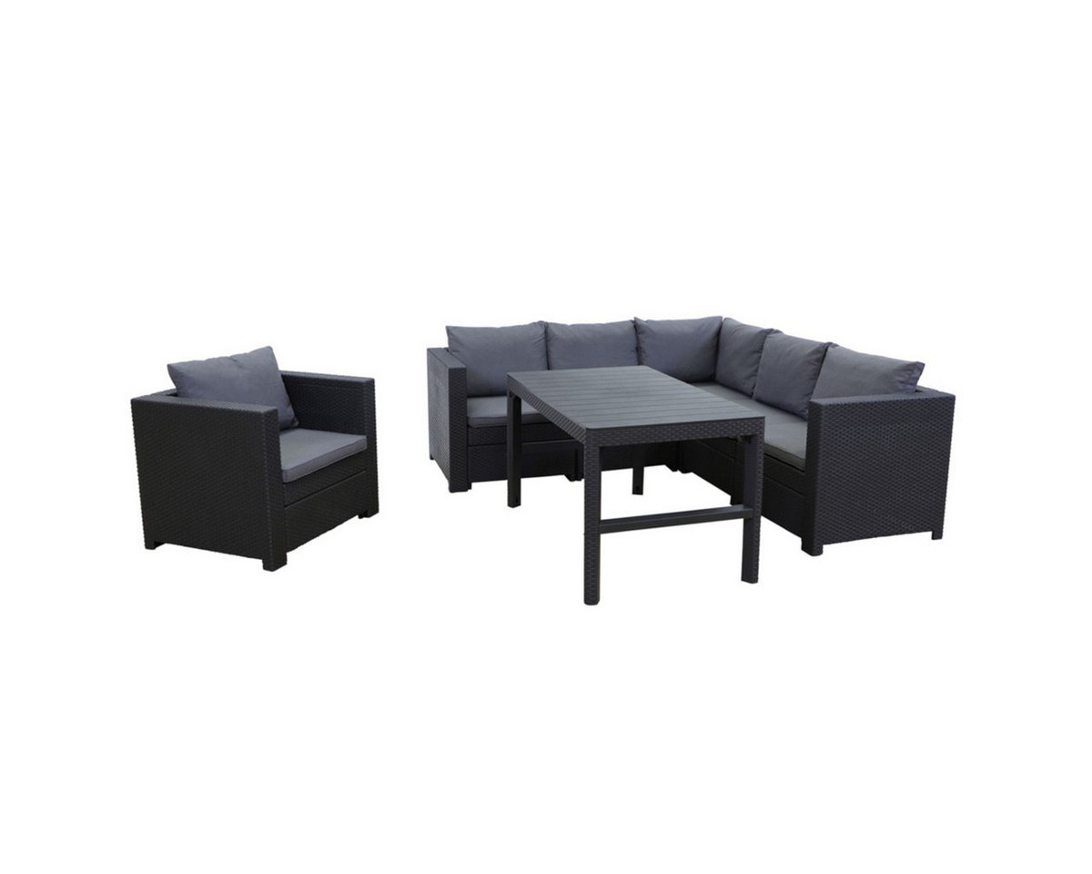 Keter Gartenlounge-Set Provence Gartenset Design & Komfort Inkl. Kissen in anthrazit von Keter