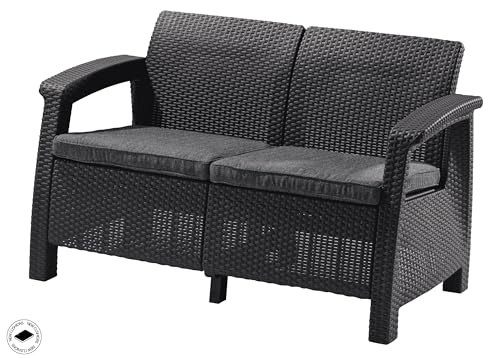 Keter Gartensofa, 2-Sitzer, Korfu – Anthrazit Keter Gartensofa, 2-Sitzer, Korfu – Anthrazit von Keter