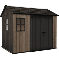 Keter Gerätehaus Apex Signature 759, kompakt & wetterfest, aus EVOTECH™-Material, mit Doppeltür, walnuß, Maße: 230 x 287 x 246 cm von Keter