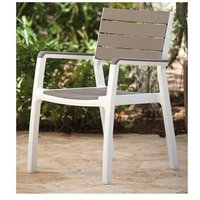 Keter - Stuhl mit Armlehnen harmony Weiß/Cappuccino Keter - Stuhl mit Armlehnen harmony Weiß/Cappuccino von Keter