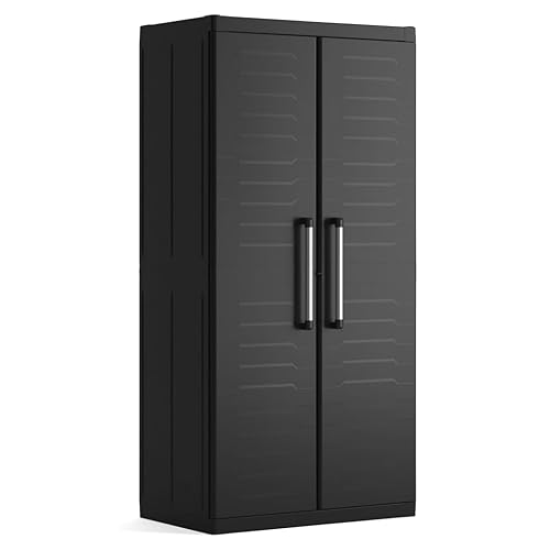 Keter Lagerschrank Detroit Hoch XL Schwarz von Keter