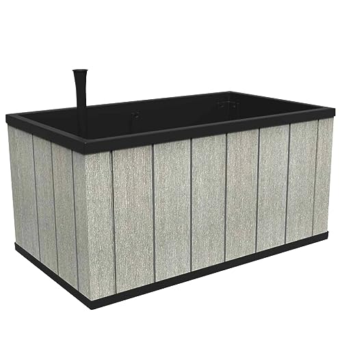 Keter Sequoia Medium Hochbeet für Terrasse & Balkon, wetterfest, grau, rechteckig, 88 Liter, 99 x 58 x 50cm von Keter