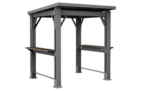 Keter Signature Grill-Pavillon – wetterfest, Holzoptik, Metallverstärkung, integrierte Haken und Ablageflächen, Ashwood Braun, Gazebo Keter Signature Grill-Pavillon – wetterfest, Holzoptik, Metallverstärkung, integrierte Haken und Ablageflächen, Ashwood Braun, Gazebo von Keter