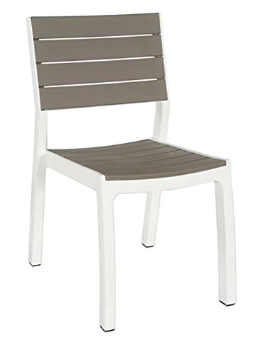 Keter Stuhl Set Harmony, Glatt/Holzoptik, Beige und Taupe, 60x47x86 cm von Keter