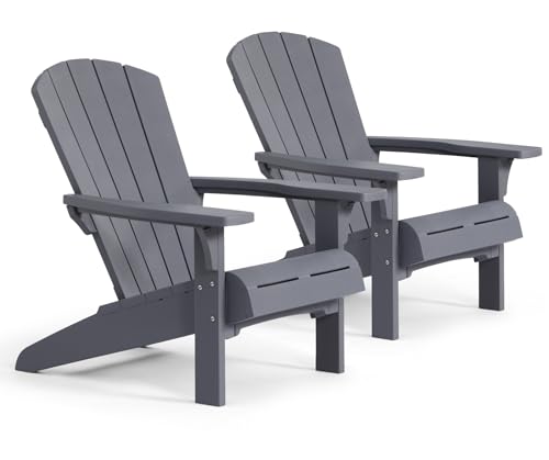 Keter Troy Adirondack Gartenstuhl - 2-81x80x96,5cm - Hellgrau von Keter