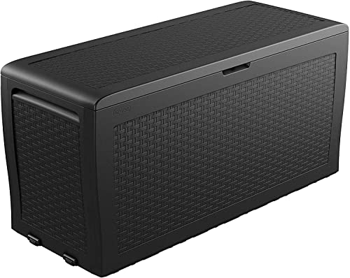 Keter Truhe Samoa 270L, Holzoptik, Graphit, 116,7 x 44,7 x 57 H cm von Keter