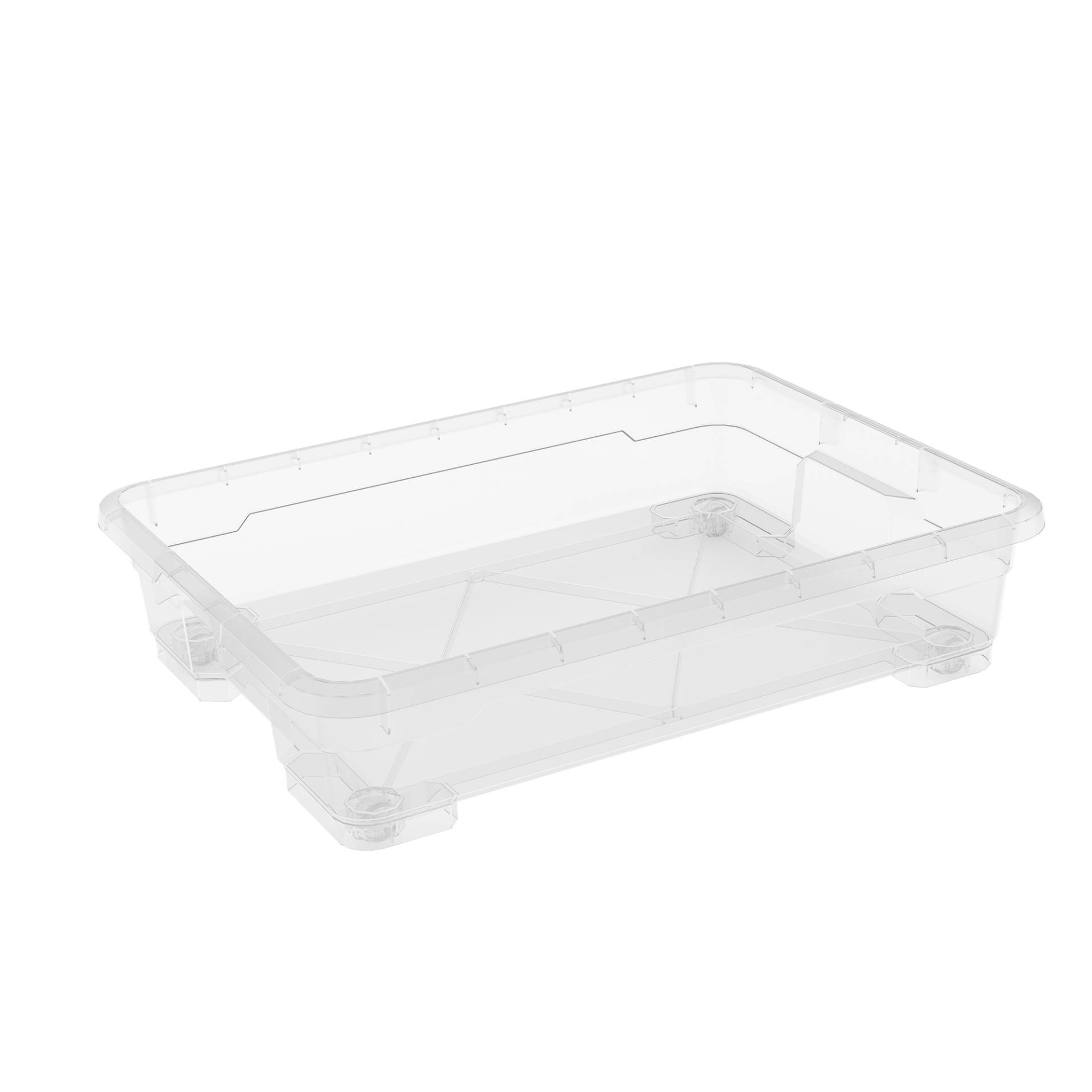 Keter Unterbettkommode 'R Box' Kunststoff transparent 77,5 x 58,1 x 17,1 cm, mit Rollen von Keter