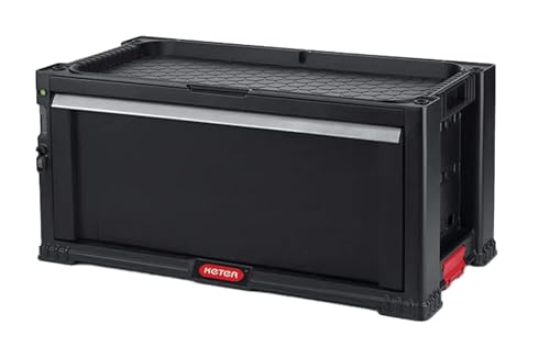 Keter Werkzeugkiste mit 1 Schublade, Werkzeugtruhe, 56,2 x 28,9 x 26,2 cm von Keter