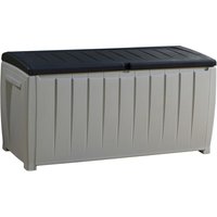 Novel Aufbewahrungsbox - 124x55x62,5cm - 340 Liter Fassungsvermögen - Kunststoff - Schwarz - geeignet für 2 Personen zum Sitzen (max. 220kg) - Keter von Keter