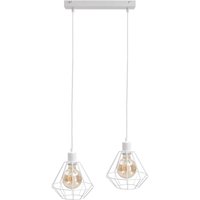 Pendelleuchte Weiß Metall 2-flammig L:50cm Retro Pendelleuchte Weiß Metall 2-flammig L:50cm Retro von Keter