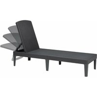 Rattan Jaipur Rattan Effect Garden Deck Stuhl - Black von Keter