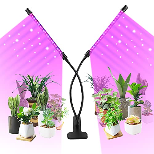 Kethvoz Pflanzenlampe LED, 40LEDs Vollspektrum Grow Light, USB Pflanzenlicht mit 3 Modus, 5 Helligkeitsstufen, 4/8/12H Timer, Grow lampe Pflanzenleuchte Wachstumslampe für Zimmerpflanzen, Sukkulenten von Kethvoz