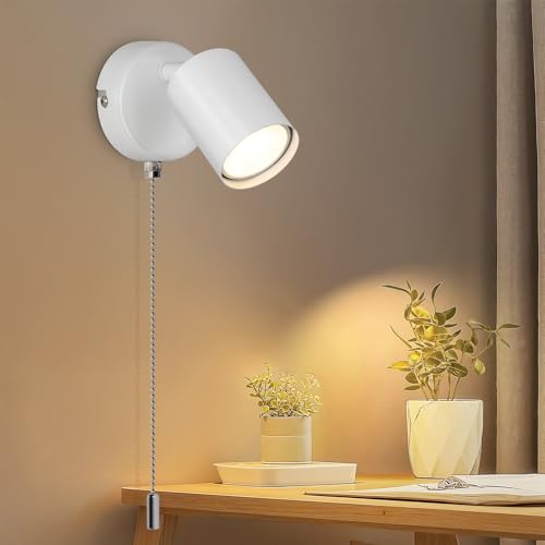 Ketom GU10 Wandlampe mit Schalter, Moderne Schwenkbar Wandlampe Innen, LED Wandleuchte Innen, Wandstrahler Weiß für Schlafzimmer, Wohnzimmer, Flur, Treppenhaus, Ohne Leuchtmittel Ketom GU10 Wandlampe mit Schalter, Moderne Schwenkbar Wandlampe Innen, LED Wandleuchte Innen, Wandstrahler Weiß für Schlafzimmer, Wohnzimmer, Flur, Treppenhaus, Ohne Leuchtmittel von Ketom