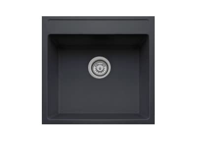 Granitspüle Küchenspüle "Etugen" Granit Einbauspüle Spülbecken Spüle Granit Grau 50x50cm von Keton