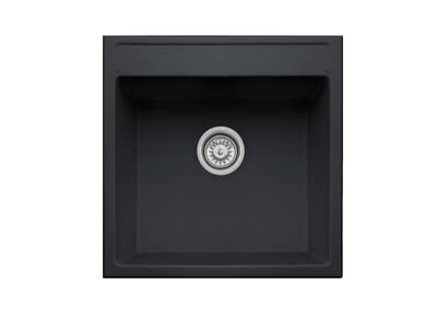 Granitspüle Küchenspüle "Etugen" Granit Einbauspüle Spülbecken Spüle Granit Schwarz 50x50cm von Keton